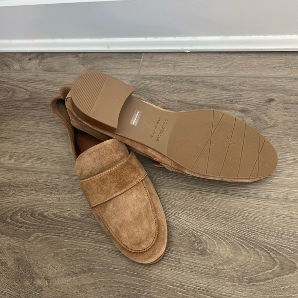 New Aquatalia sude Shivani Camel Loafers Size US 7.5 With Box - Picture 2 of 6